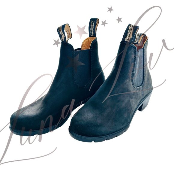 BLUNDSTONE Heeled High-Top Boots In Black 1960 (size 7.5) NEW! - Picture 2 of 9